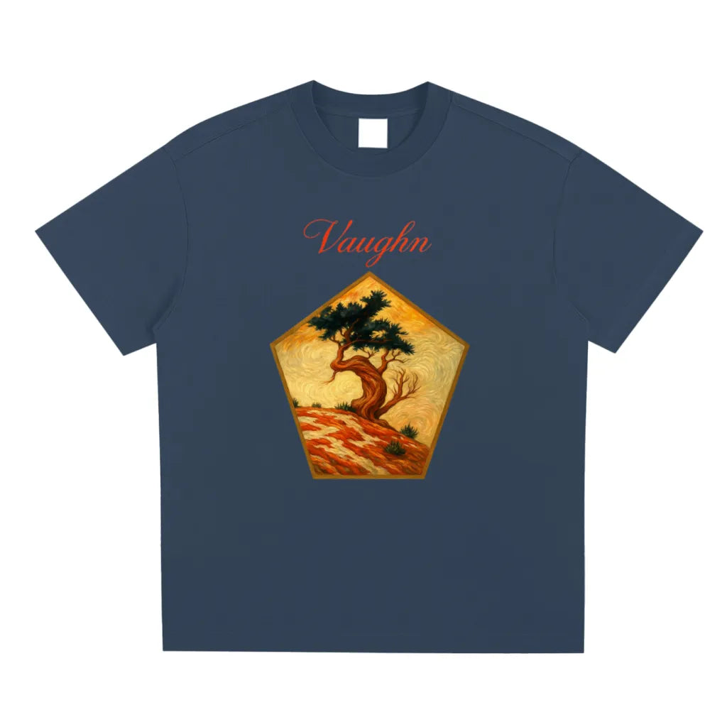 Bonsai  T-shirt  Navy (front print)