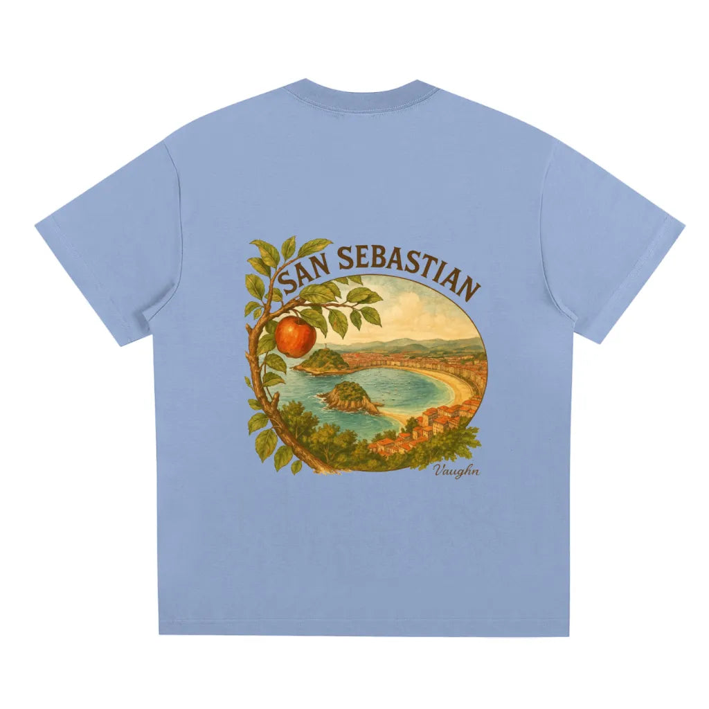 San Sebastian T-shirt Green Ice blue