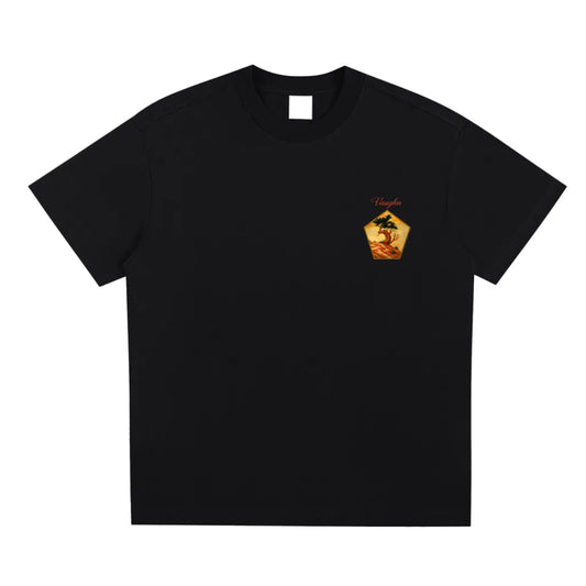 Bonsai T-shirt Black (front &back print)