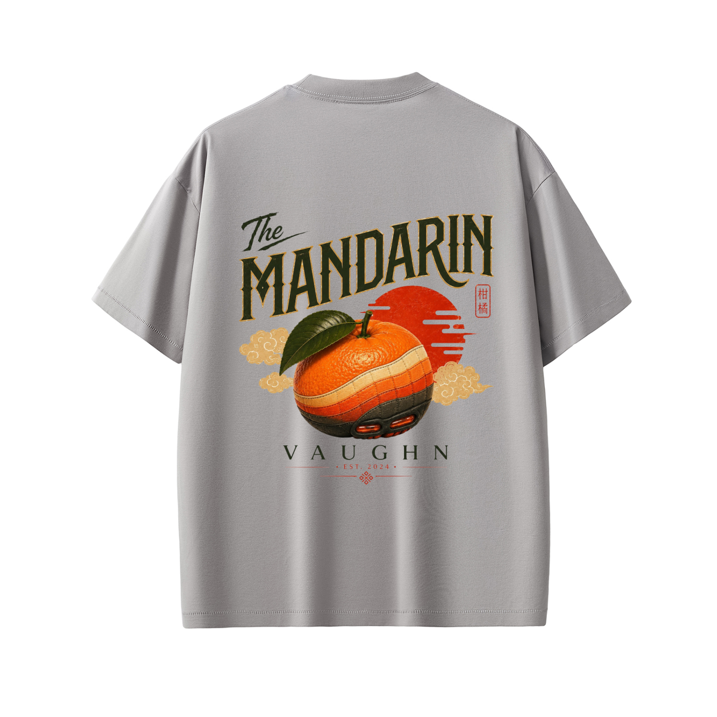 The Manderin T shirt  grey