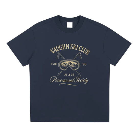 Aspin Ski club graphic T-shirt Navy
