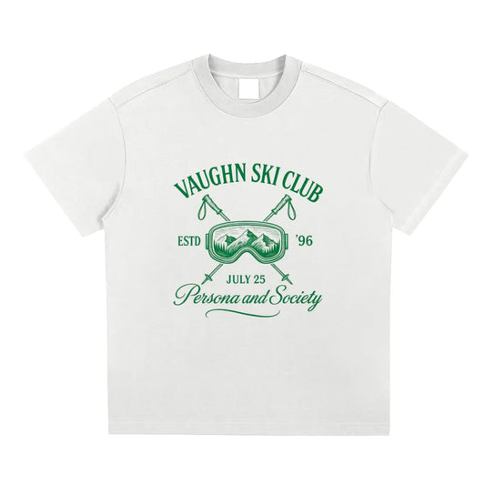 Aspin Ski club graphic T-shirt white/Green