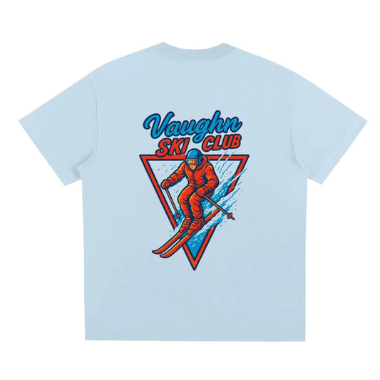Ski club graphic T-shirt Ice blue