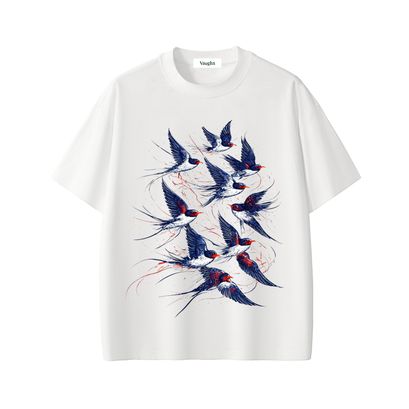 Flight  T-shirt white blue