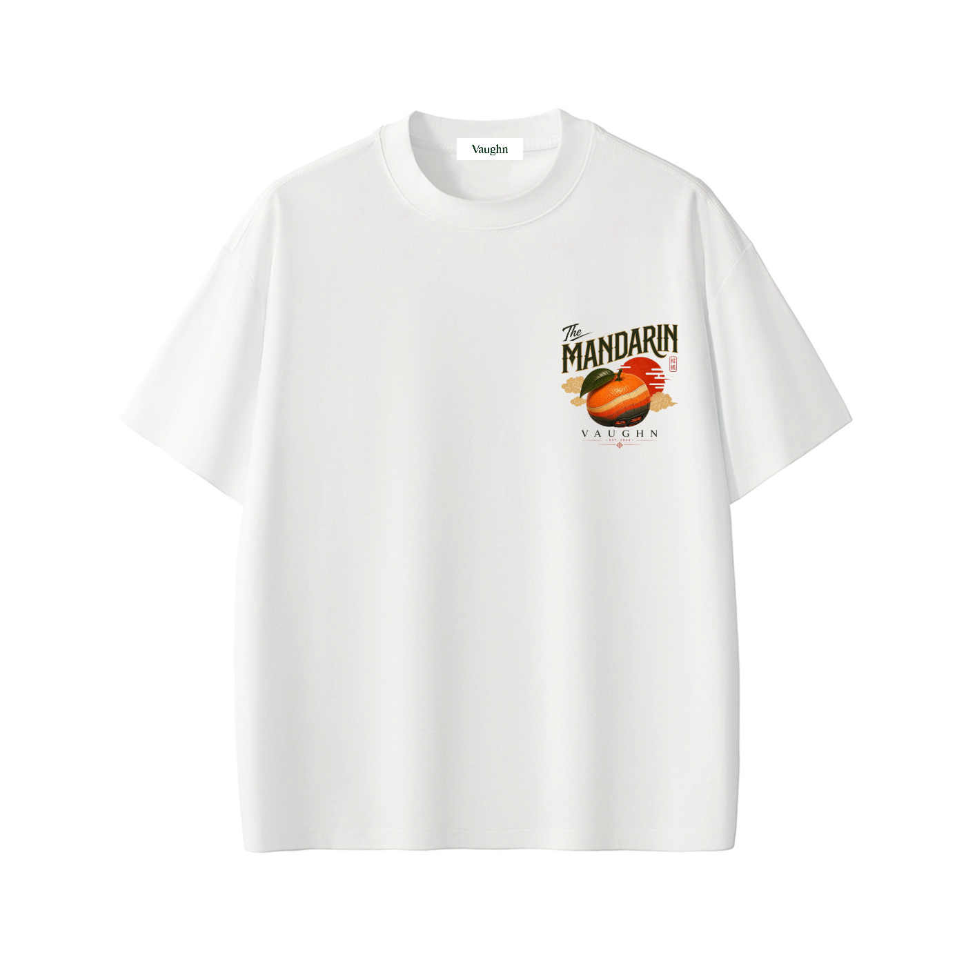 The Manderin T shirt  white