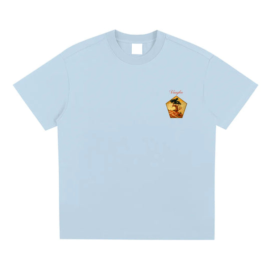 Bonsai T-shirt Ice Blue  (front &back print)