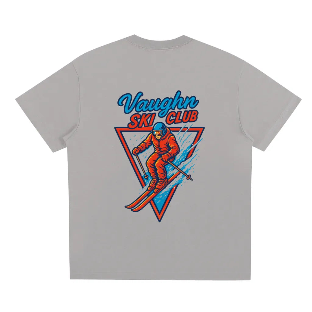 Ski club graphic T-shirt Grey