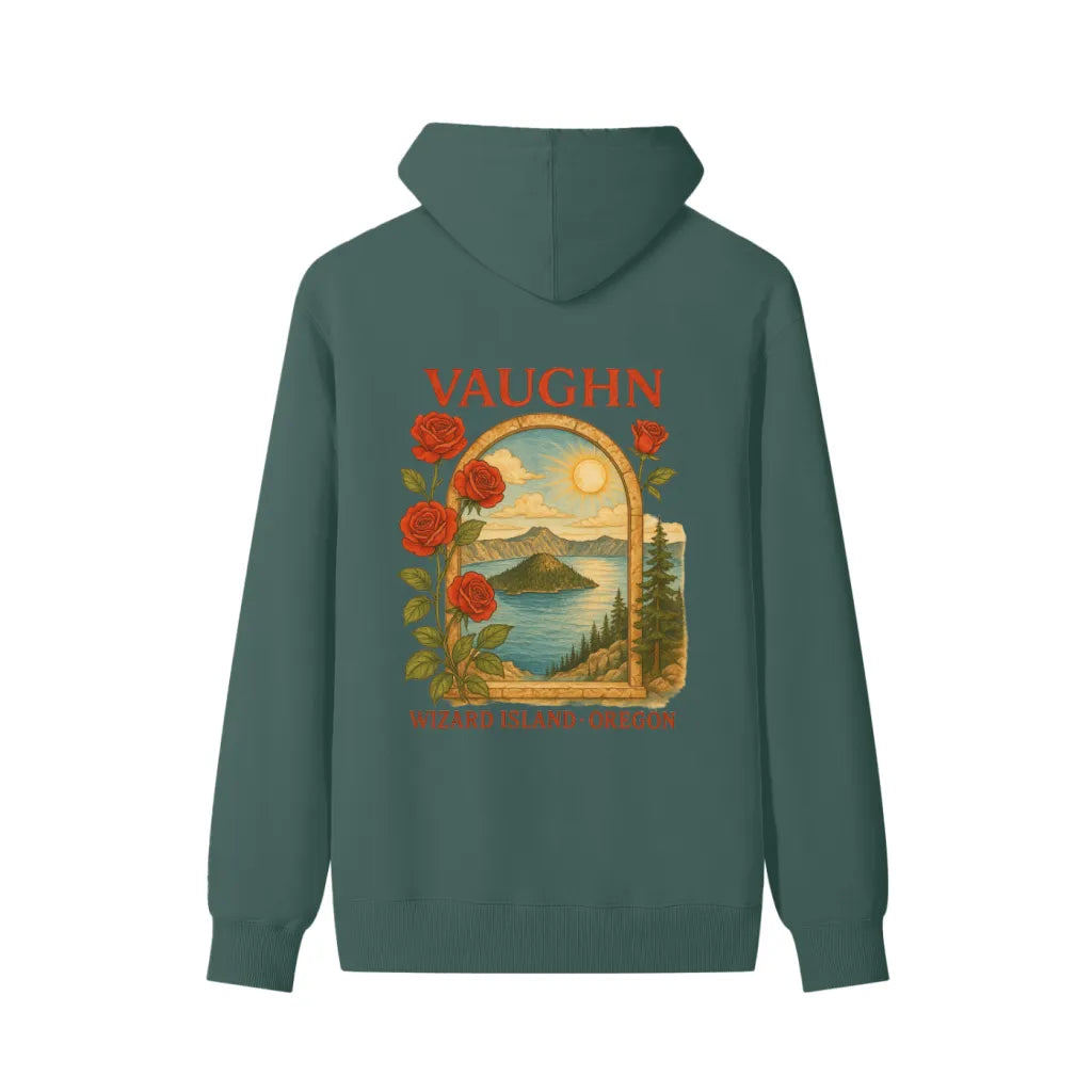 Wizard Island hoodie green
