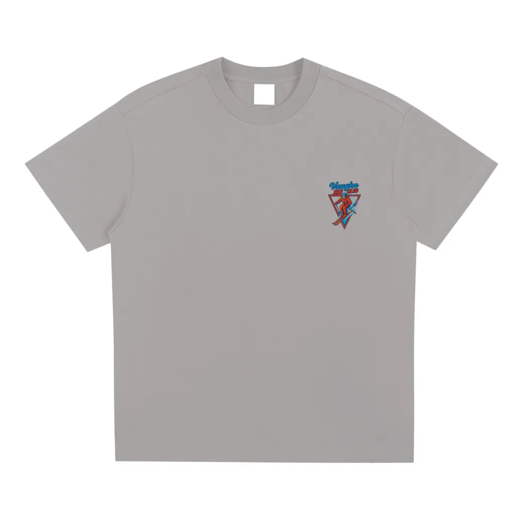 Ski club graphic T-shirt Grey