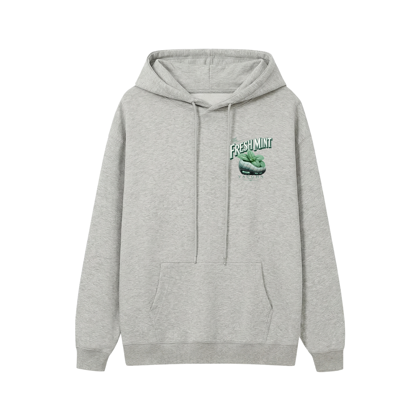 Fresh Mint hoodie Grey