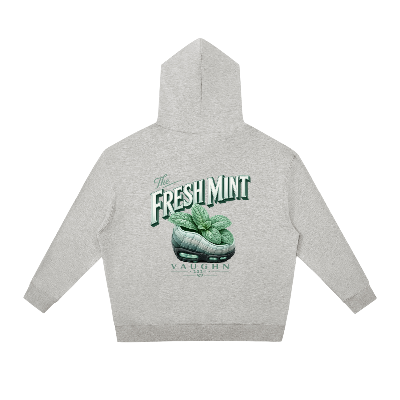 Fresh Mint hoodie Grey